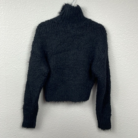 New Rag & Bone Dillion Boucle Knit Turtleneck Sweater Black Alpaca Blend Sz S - Picture 7 of 15
